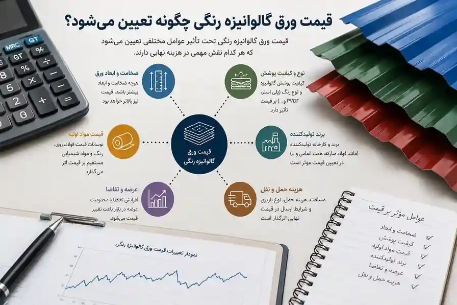 قیمت ورق گالوانیزه رنگی