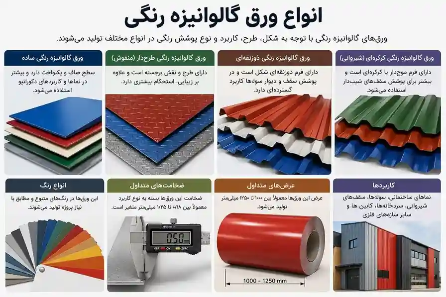 ورق گالوانیزه رنگی چیست؟ بررسی نقش آن در نما